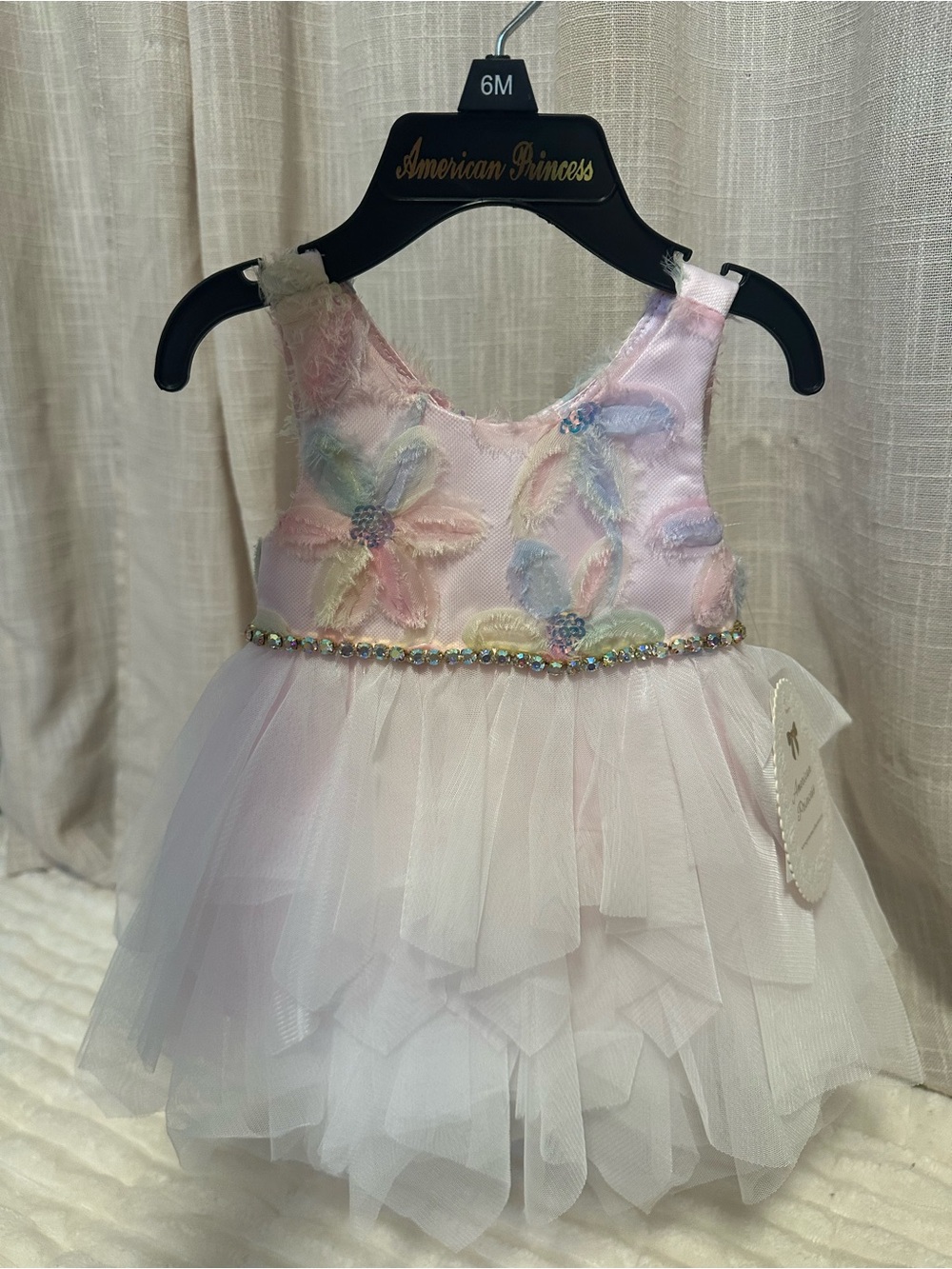 American Princess Baby Girl Pastel Floral Tulle Dress